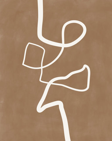 White Single Line Artwork