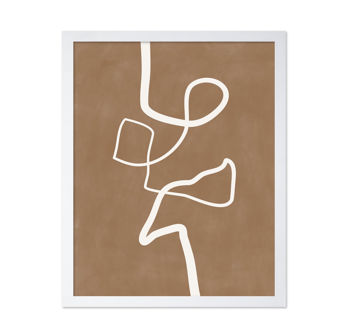 White Single Line Artwork