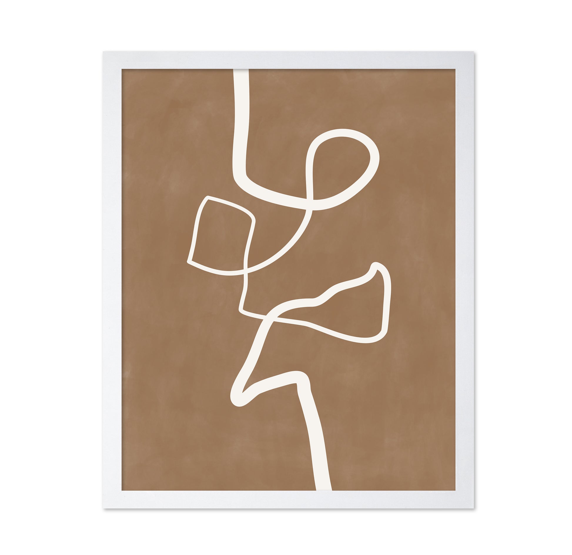 White Single Line Artwork