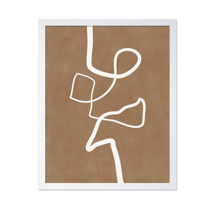 White Single Line Artwork