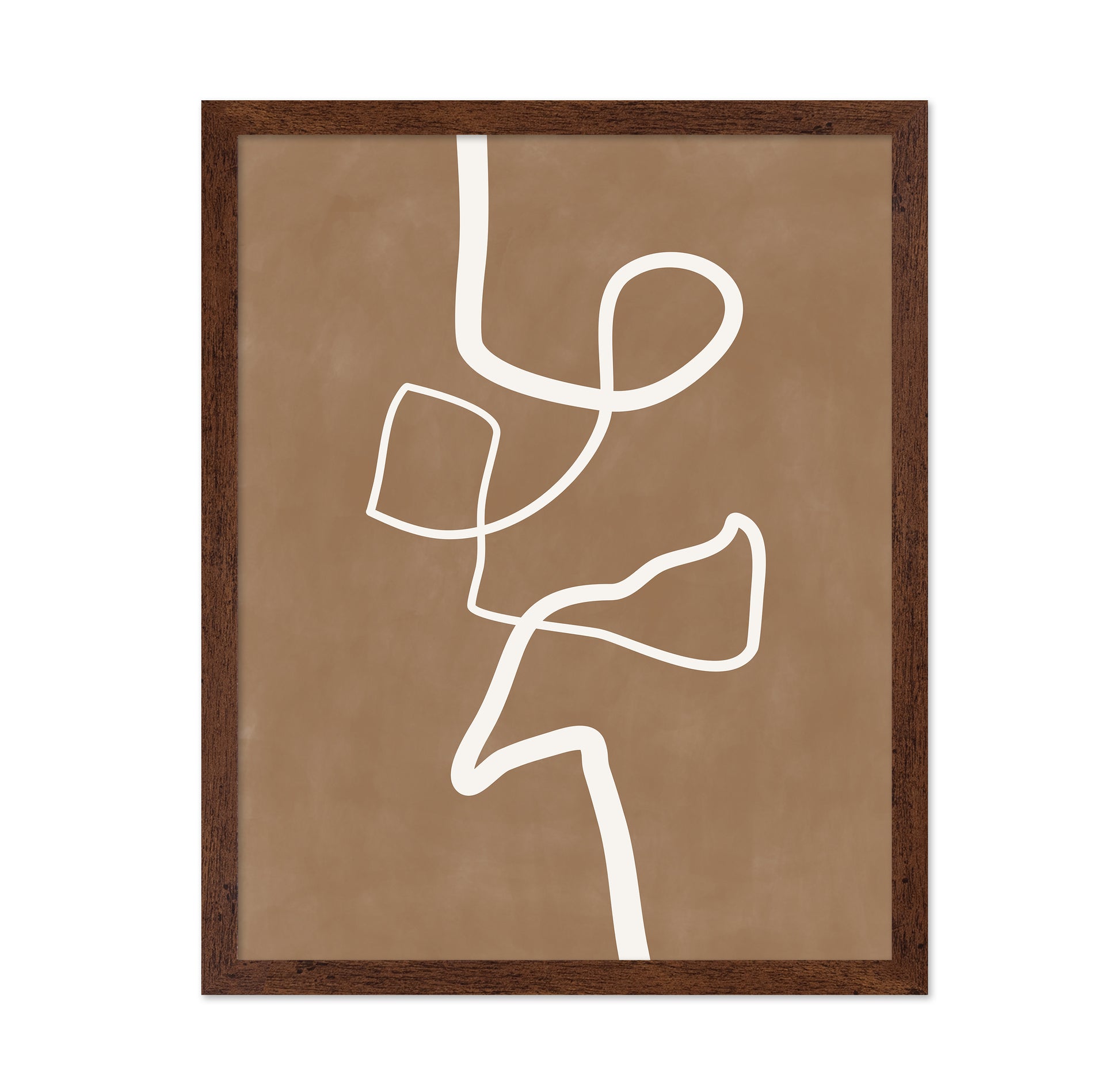 White Single Line Artwork
