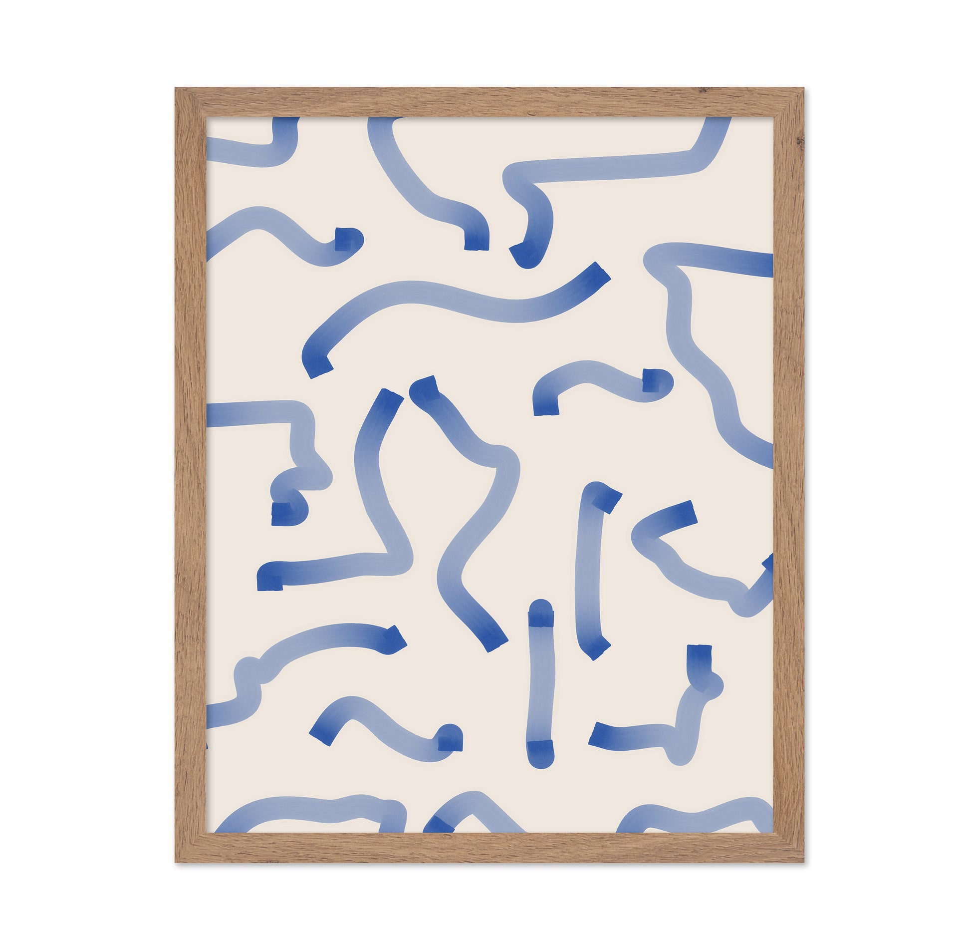 Blue Meandering Paths