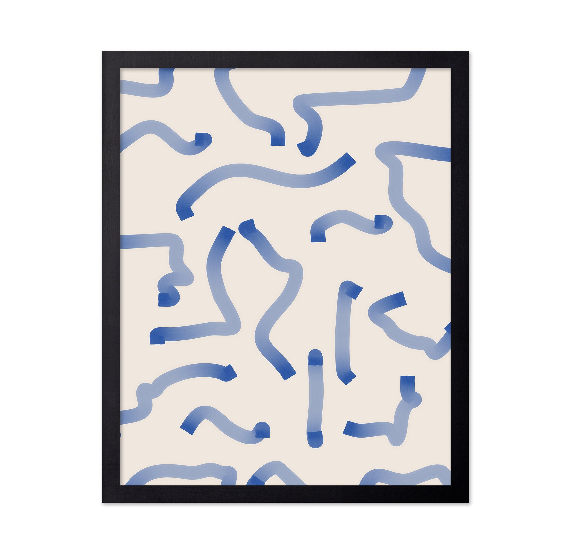 Blue Meandering Paths