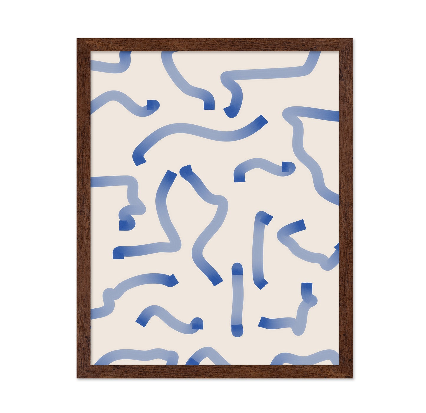 Blue Meandering Paths