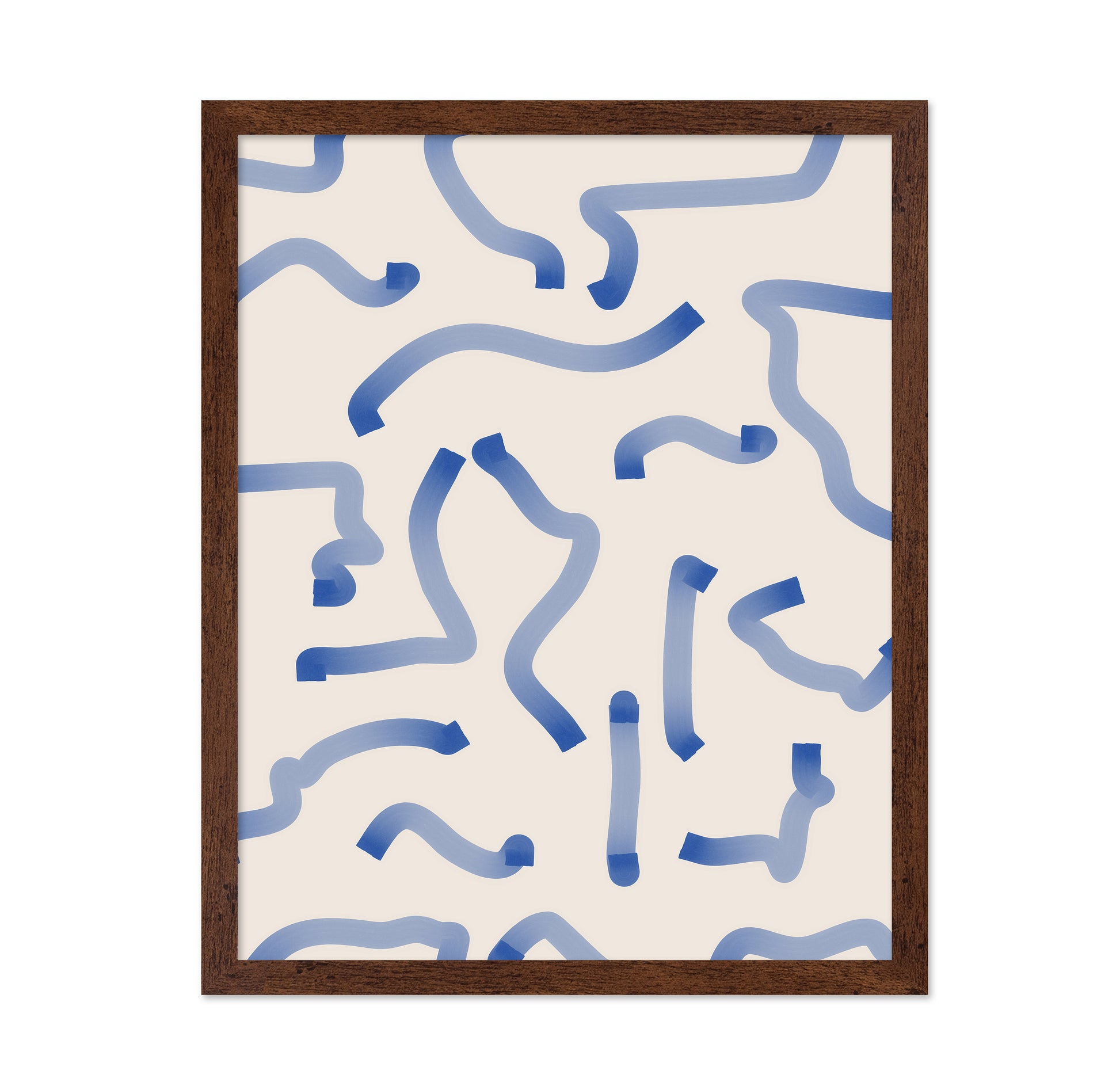 Blue Meandering Paths