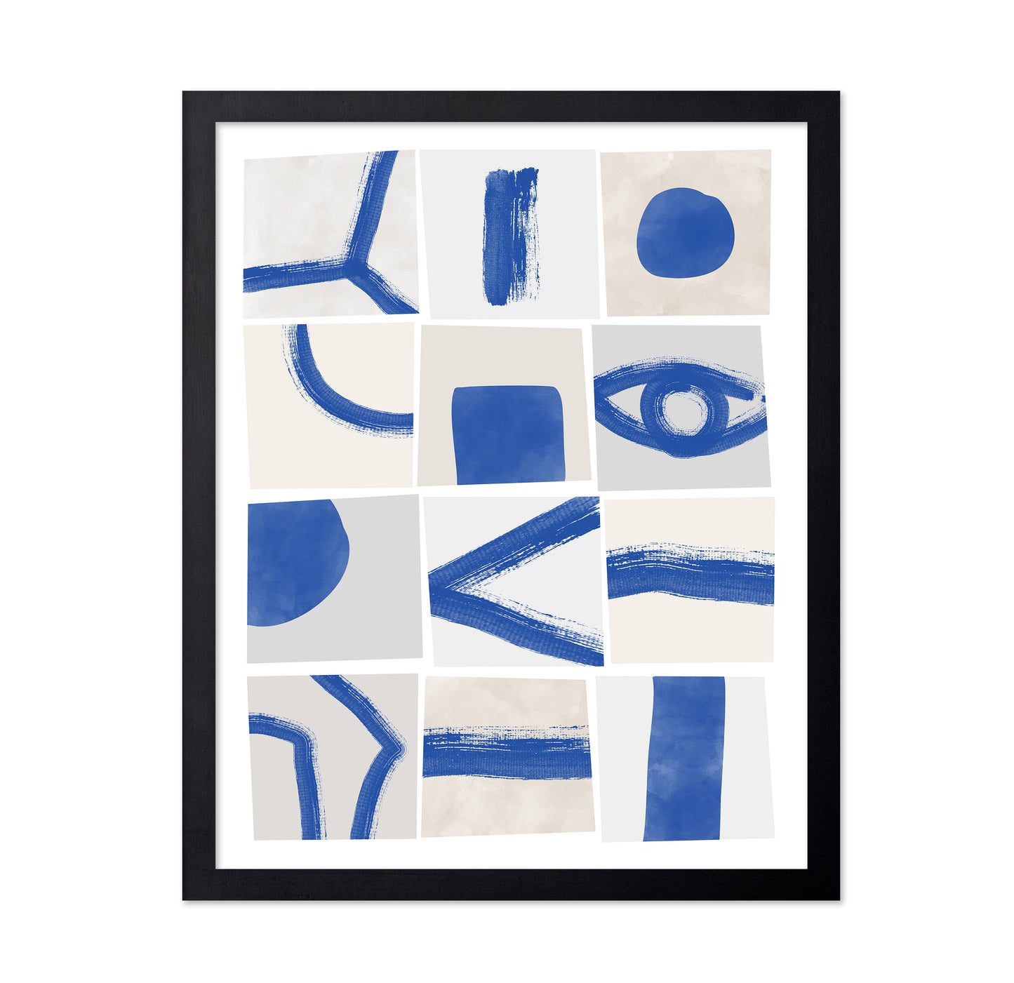 Minimalist Blue Brushstrokes
