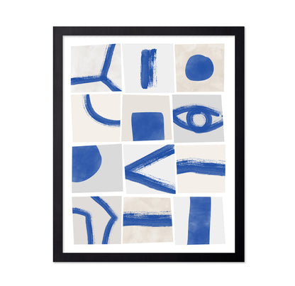 Minimalist Blue Brushstrokes