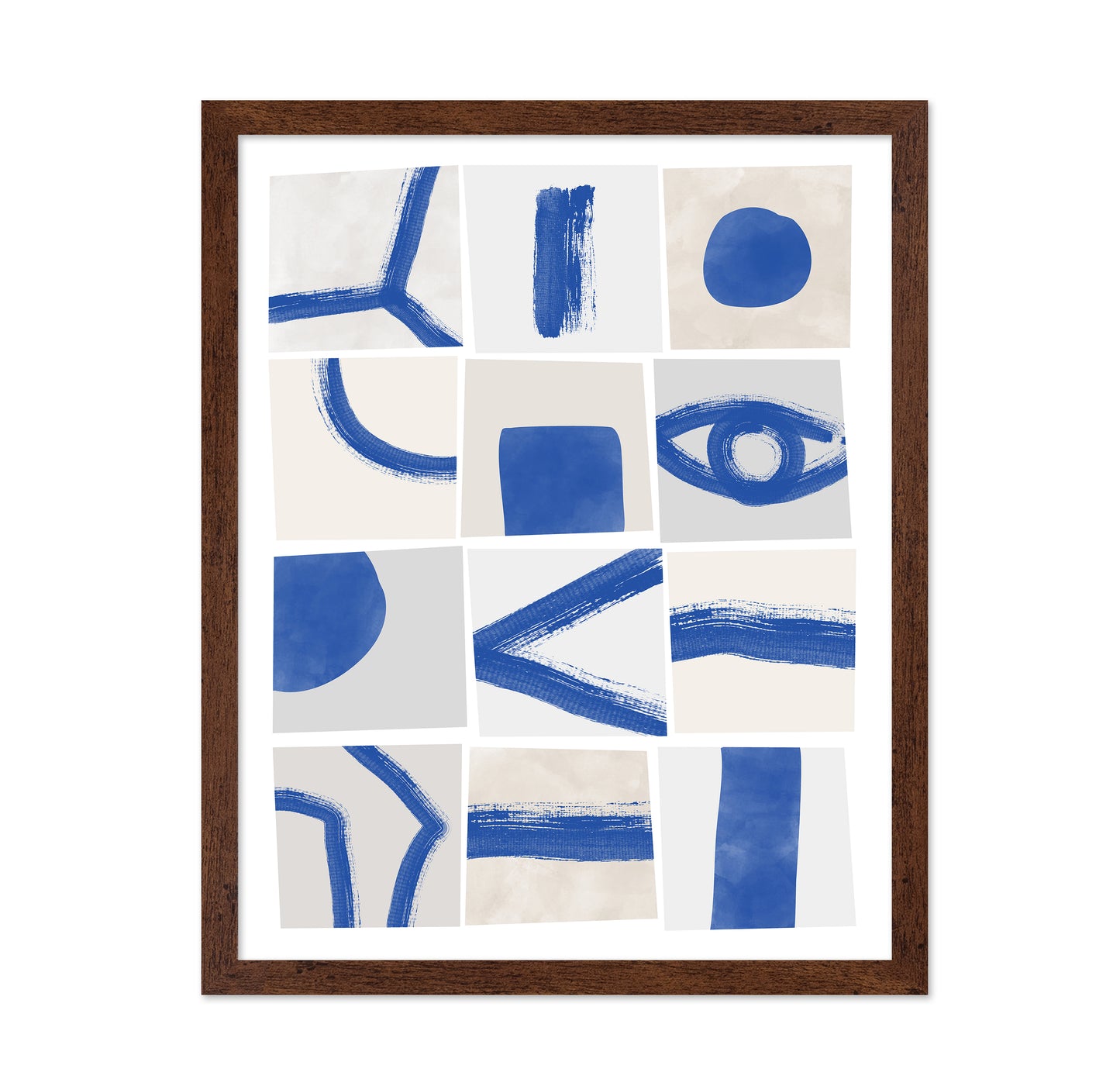 Minimalist Blue Brushstrokes
