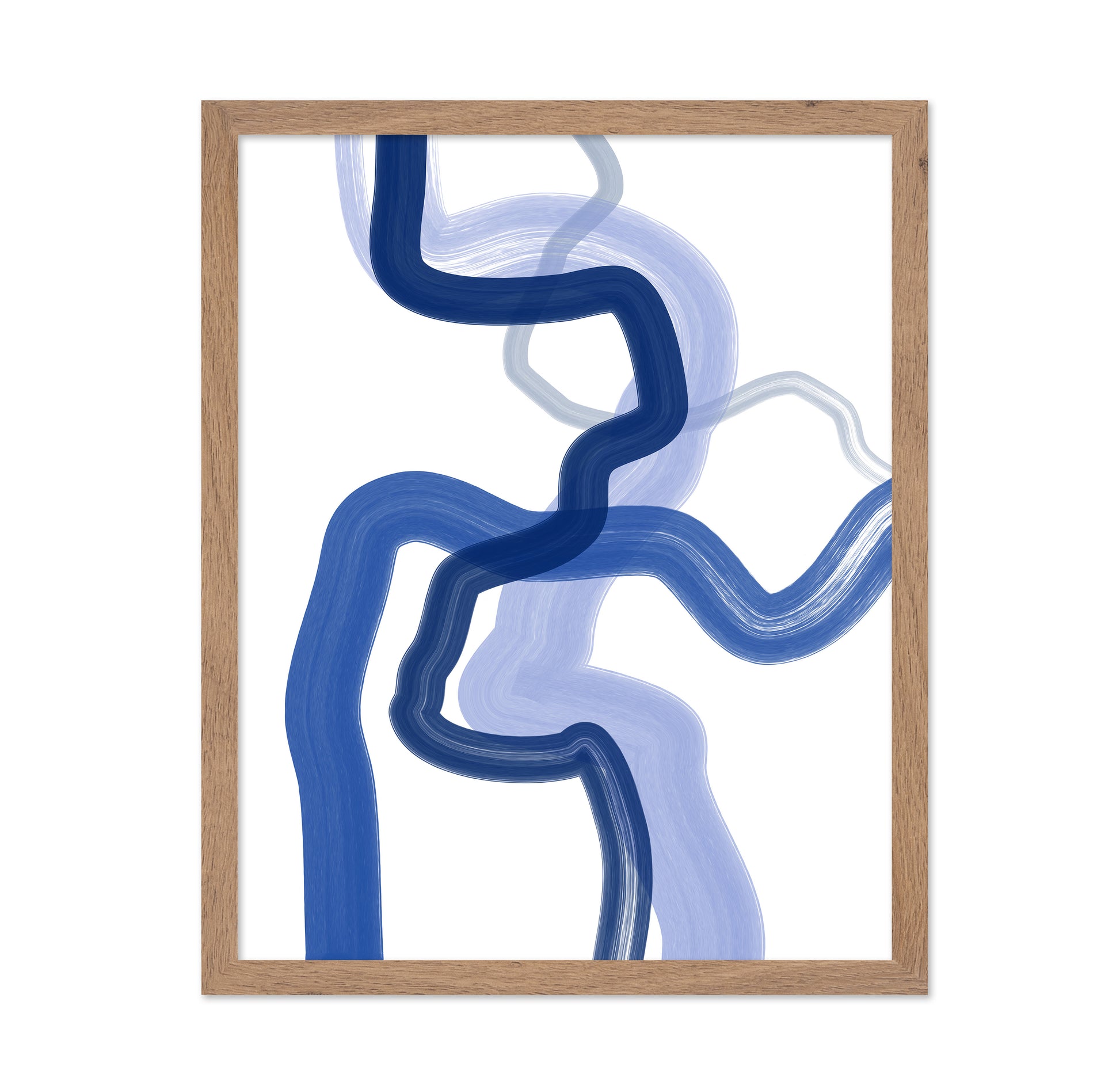 Fluid Blue Brushstrokes