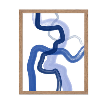 Fluid Blue Brushstrokes