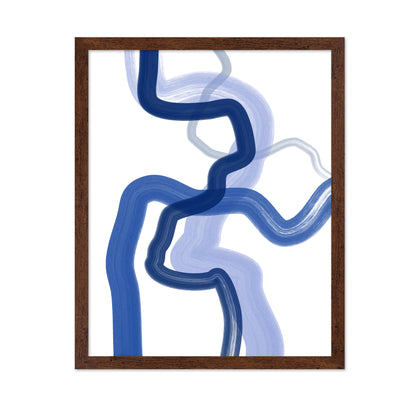 Fluid Blue Brushstrokes