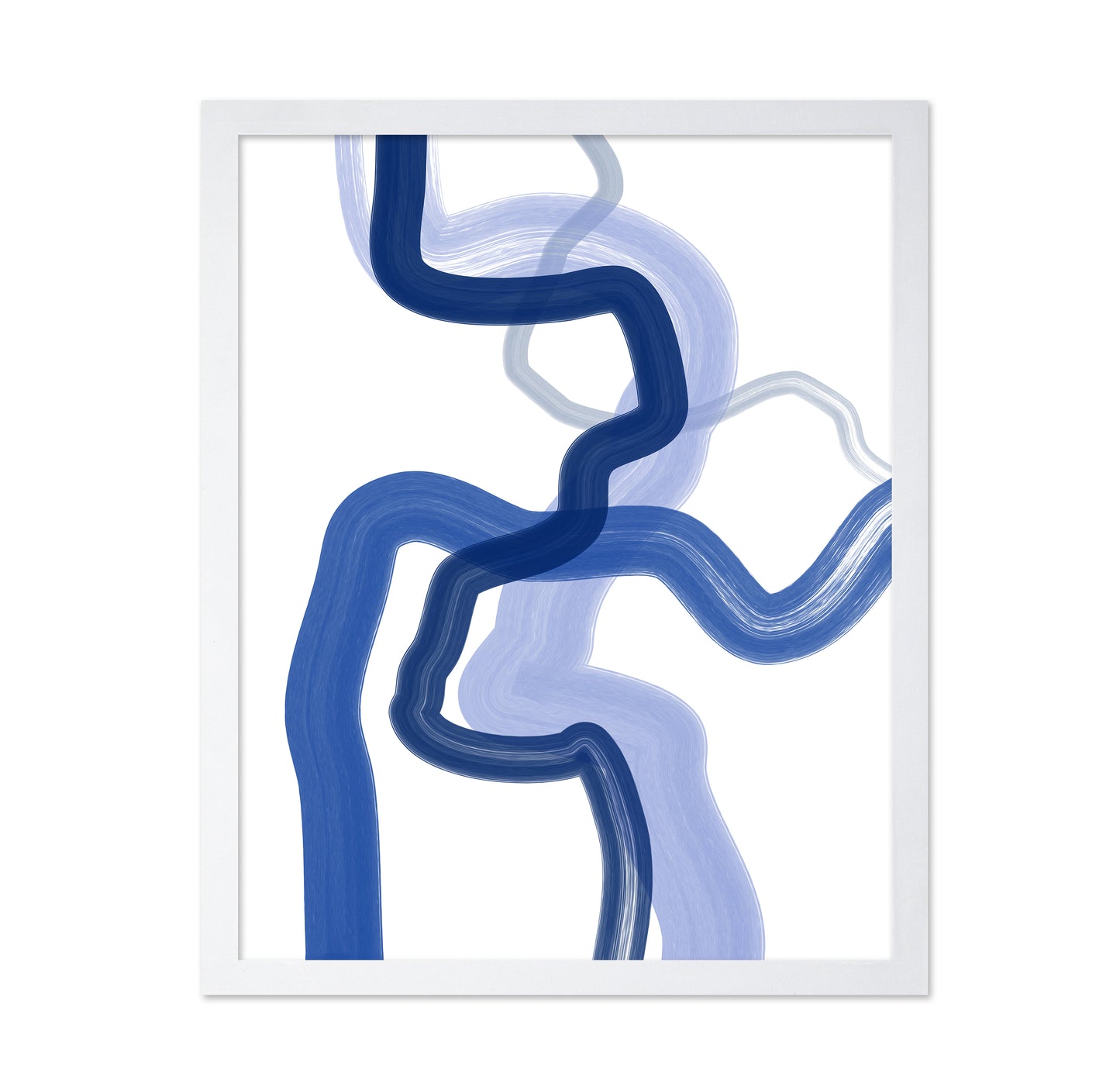 Fluid Blue Brushstrokes