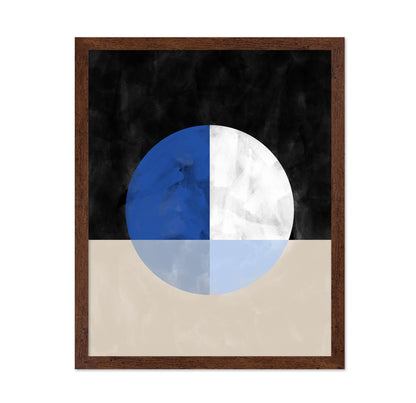 Isected Circle With Blue And White Quadrants