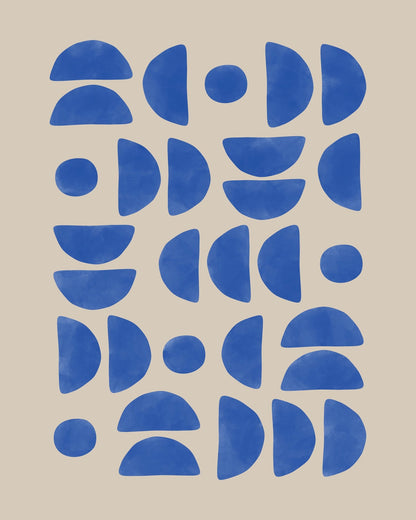 Geometric Semi Circles Pattern