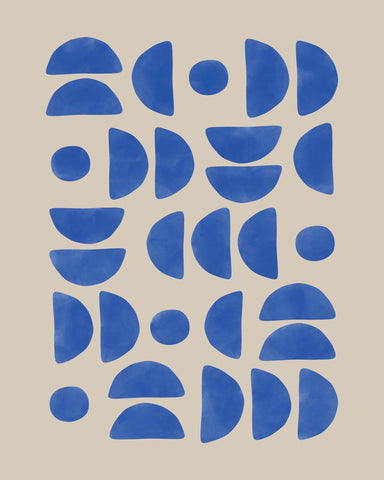 Geometric Semi Circles Pattern