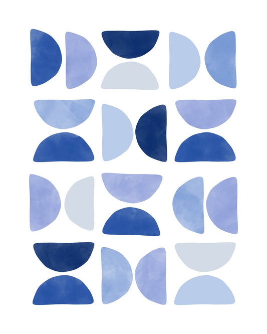 Blue Geometric Dance