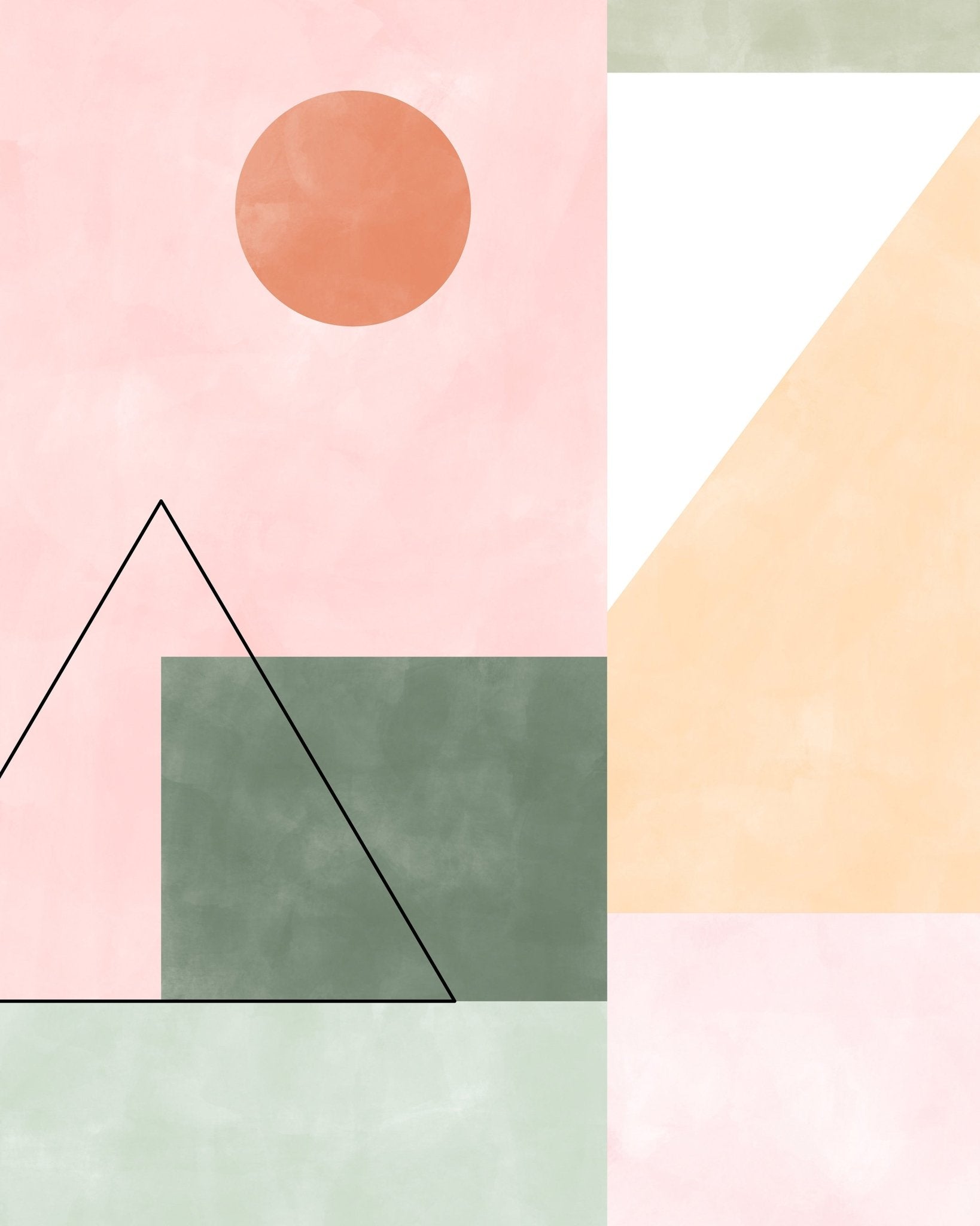 Pastel Tones With Minimalist Shapes