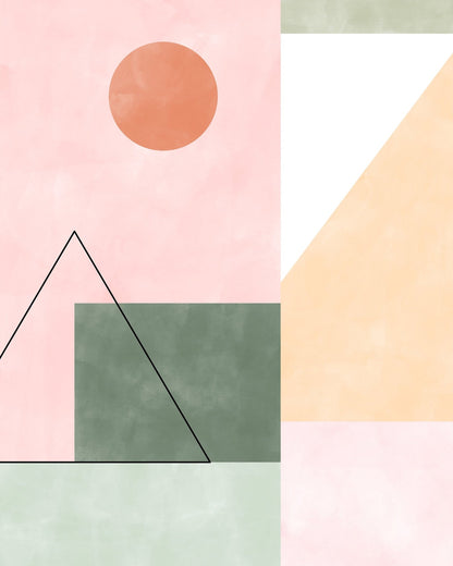 Pastel Tones With Minimalist Shapes