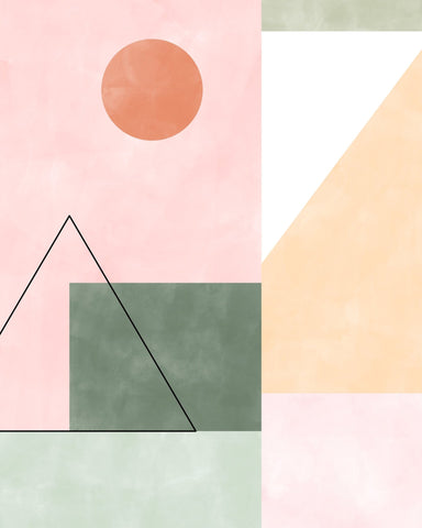 Pastel Tones With Minimalist Shapes