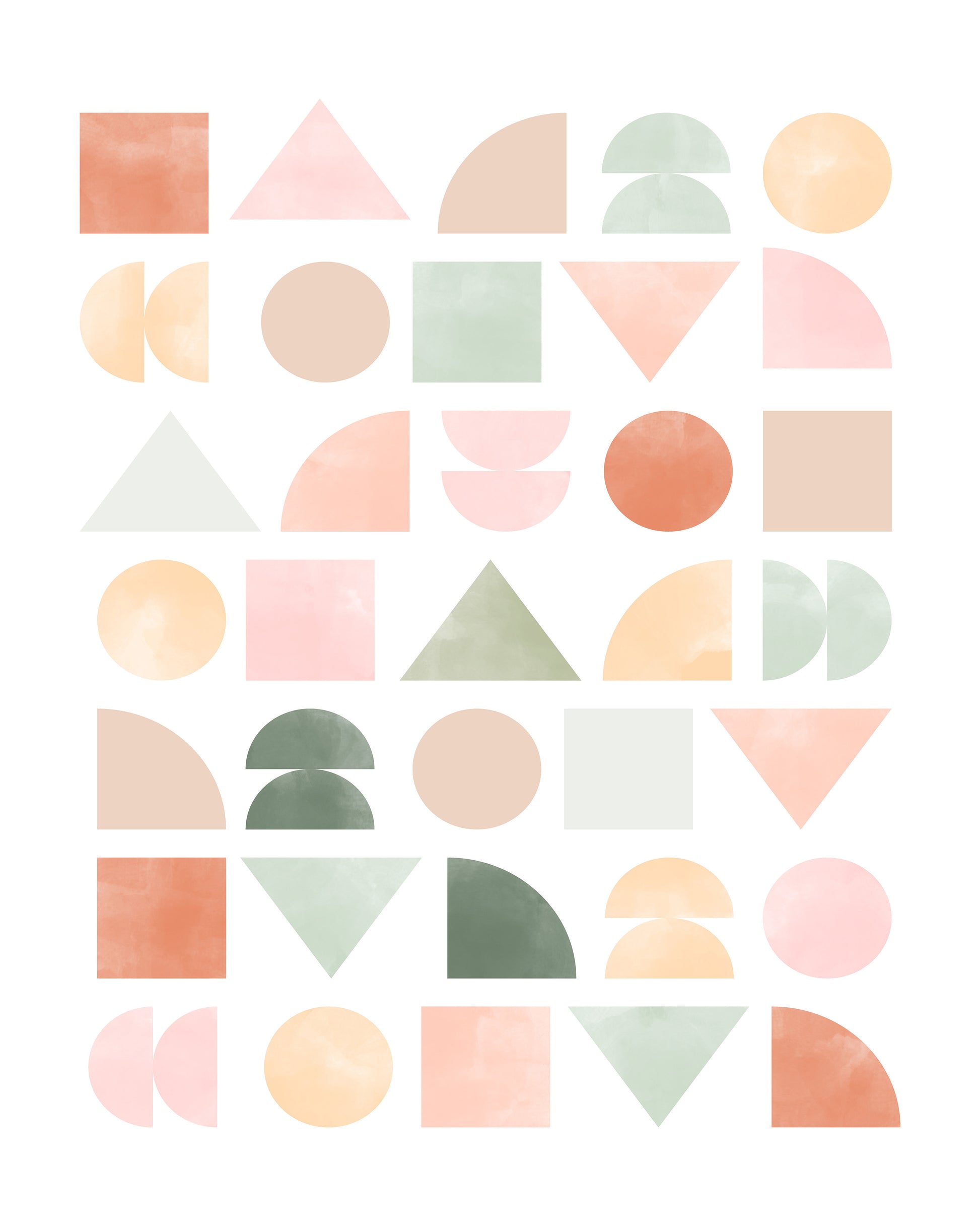 Geometric Pattern With Pastel Shape