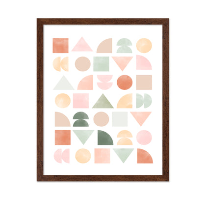 Geometric Pattern With Pastel Shape