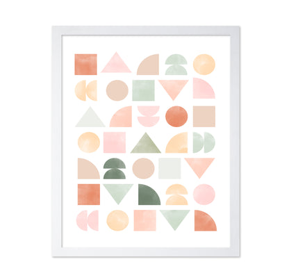 Geometric Pattern With Pastel Shape