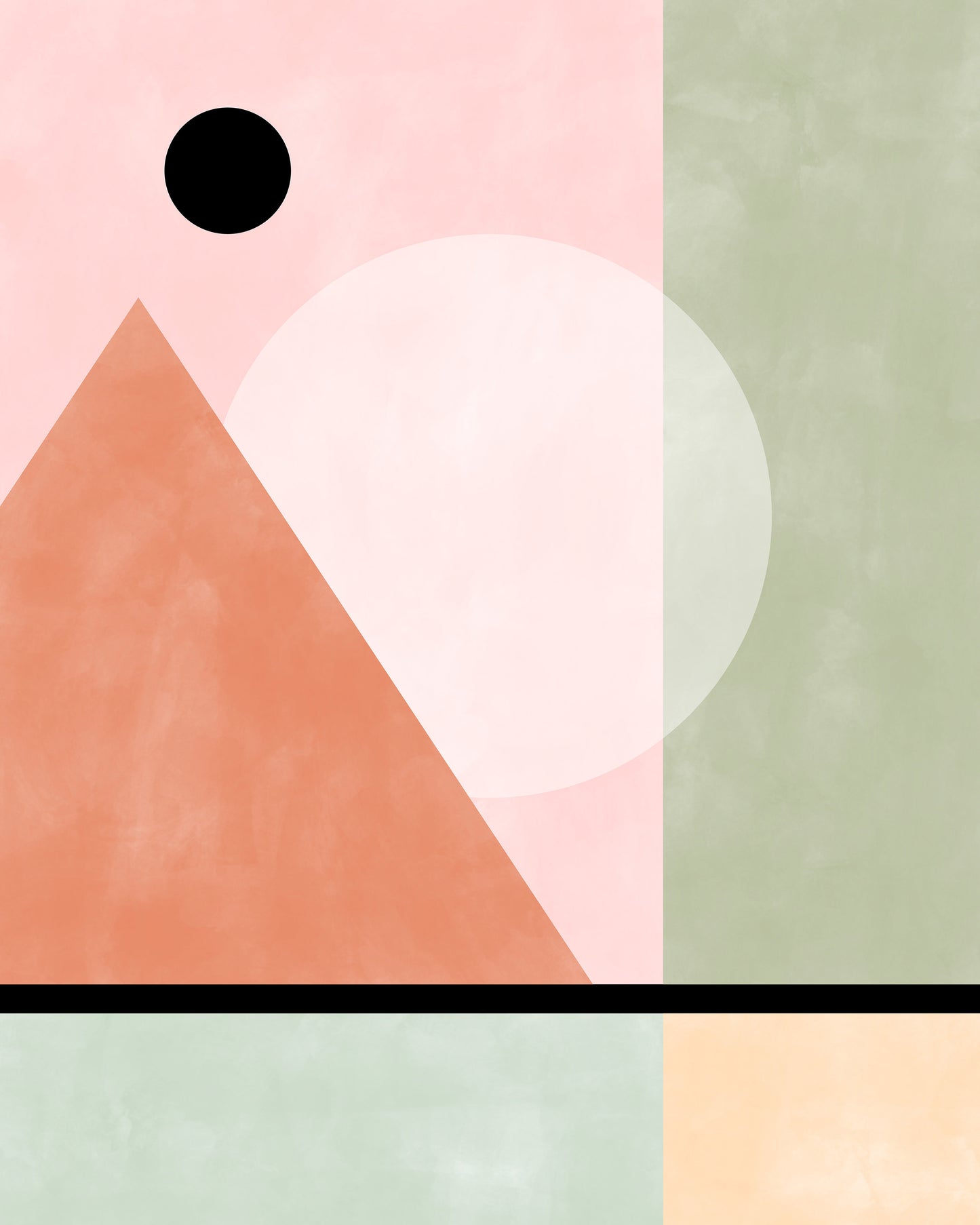 Geometric Shapes In Pastel Tones