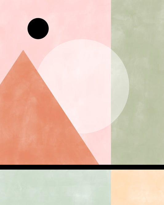 Geometric Shapes In Pastel Tones
