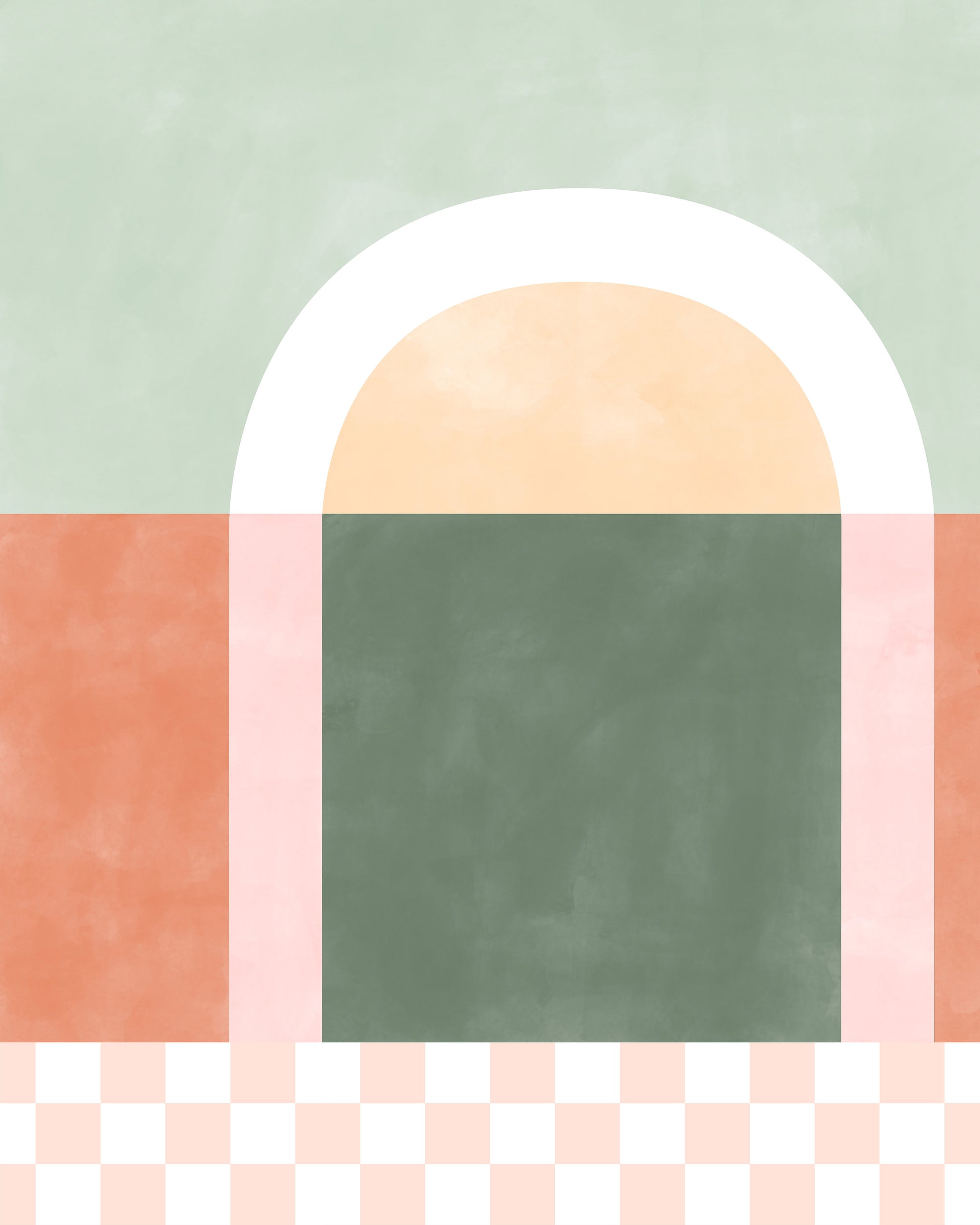 Geometric Composition With Pastel Colors