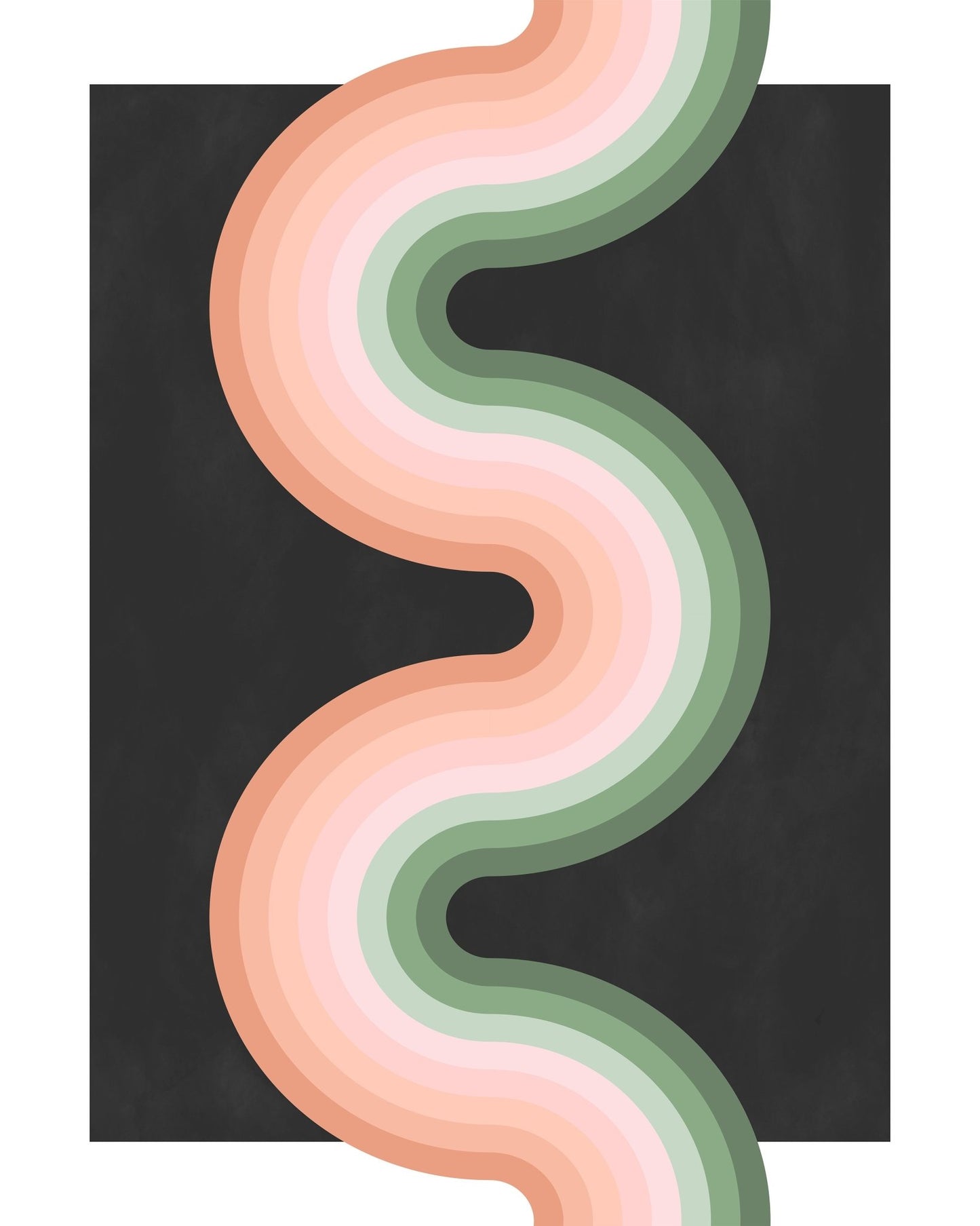 Wavy Pattern With Layered Pastel Tones