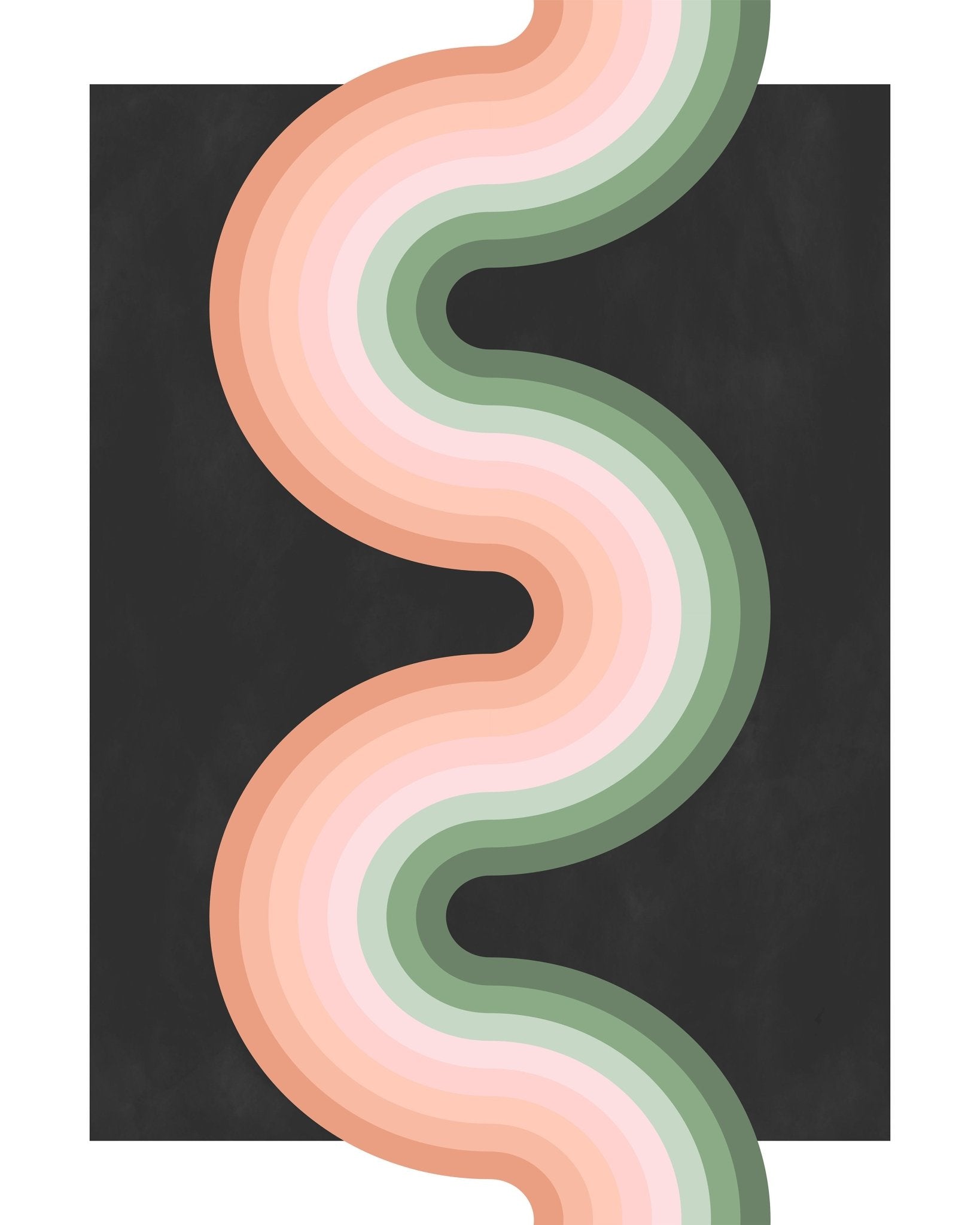 Wavy Pattern With Layered Pastel Tones