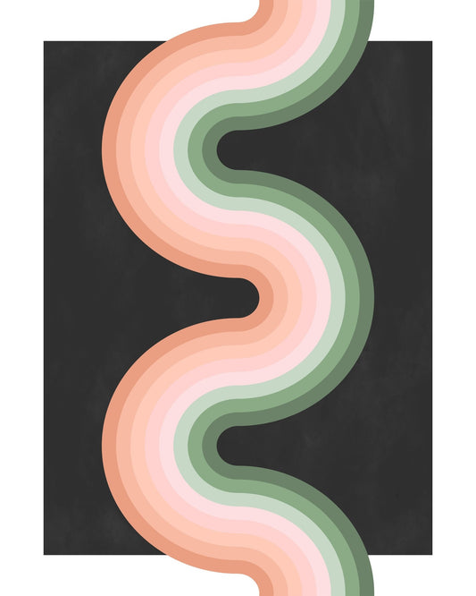 Wavy Pattern With Layered Pastel Tones
