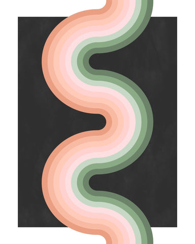 Wavy Pattern With Layered Pastel Tones