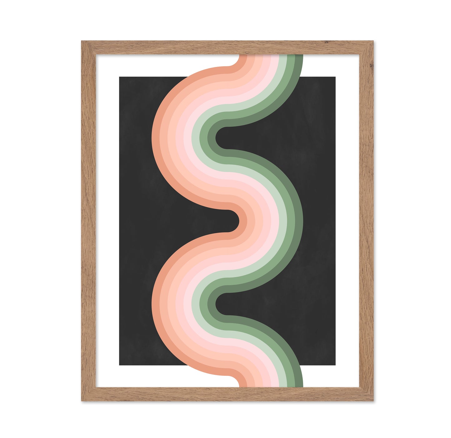 Wavy Pattern With Layered Pastel Tones