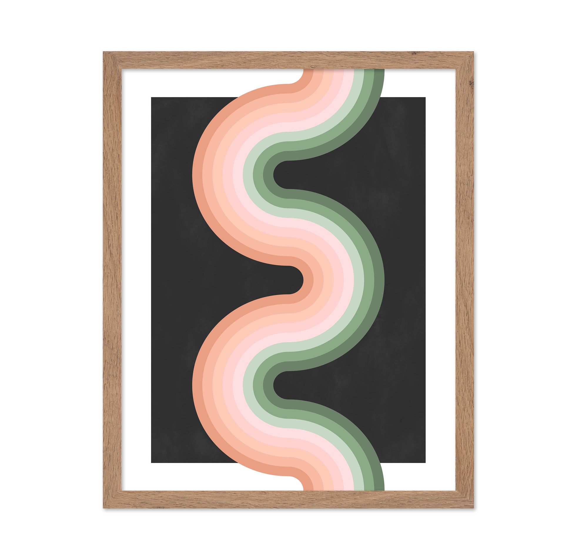 Wavy Pattern With Layered Pastel Tones