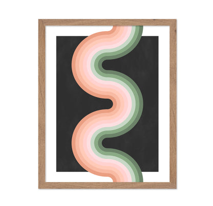 Wavy Pattern With Layered Pastel Tones