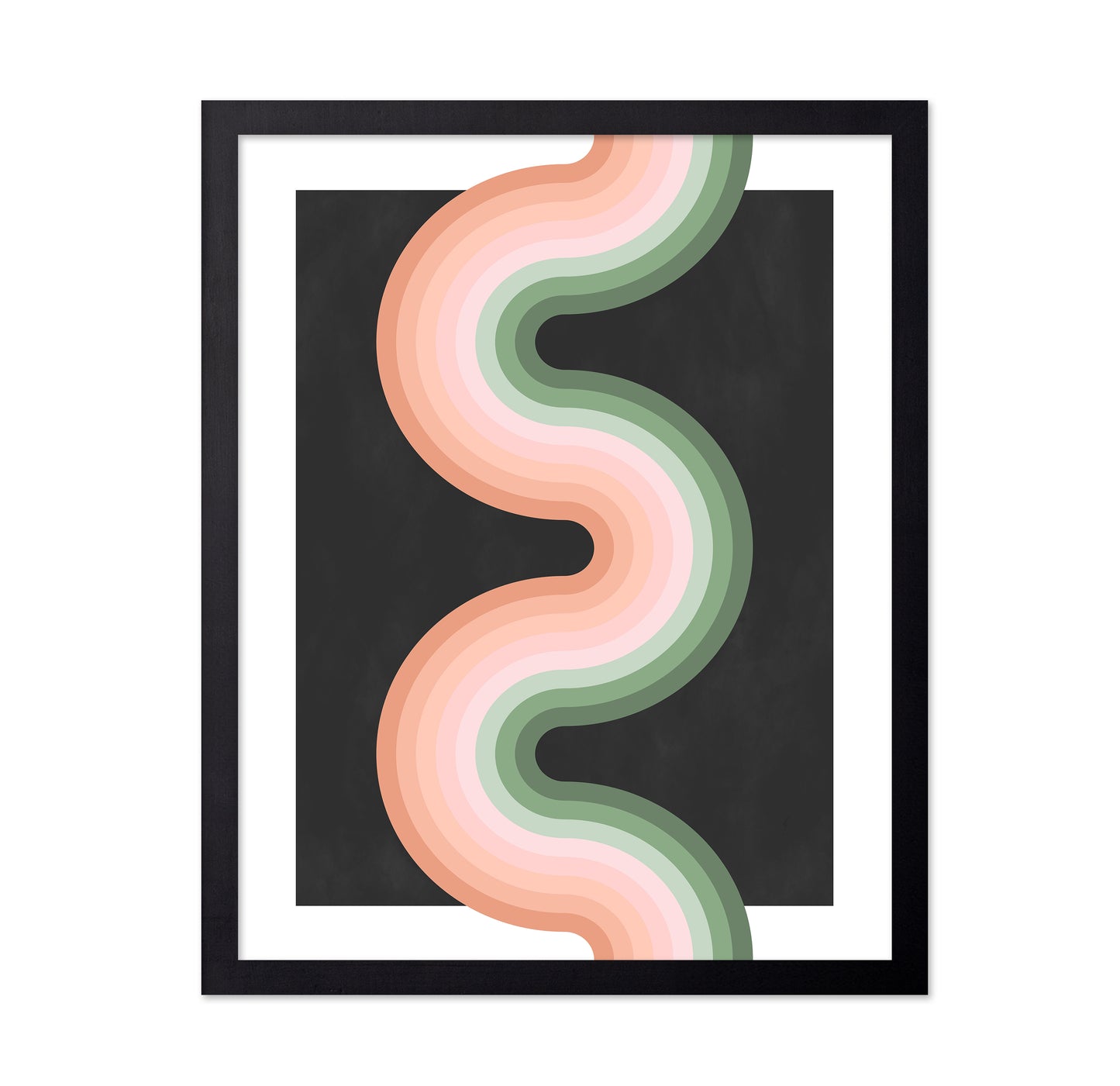 Wavy Pattern With Layered Pastel Tones