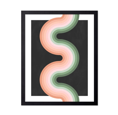 Wavy Pattern With Layered Pastel Tones