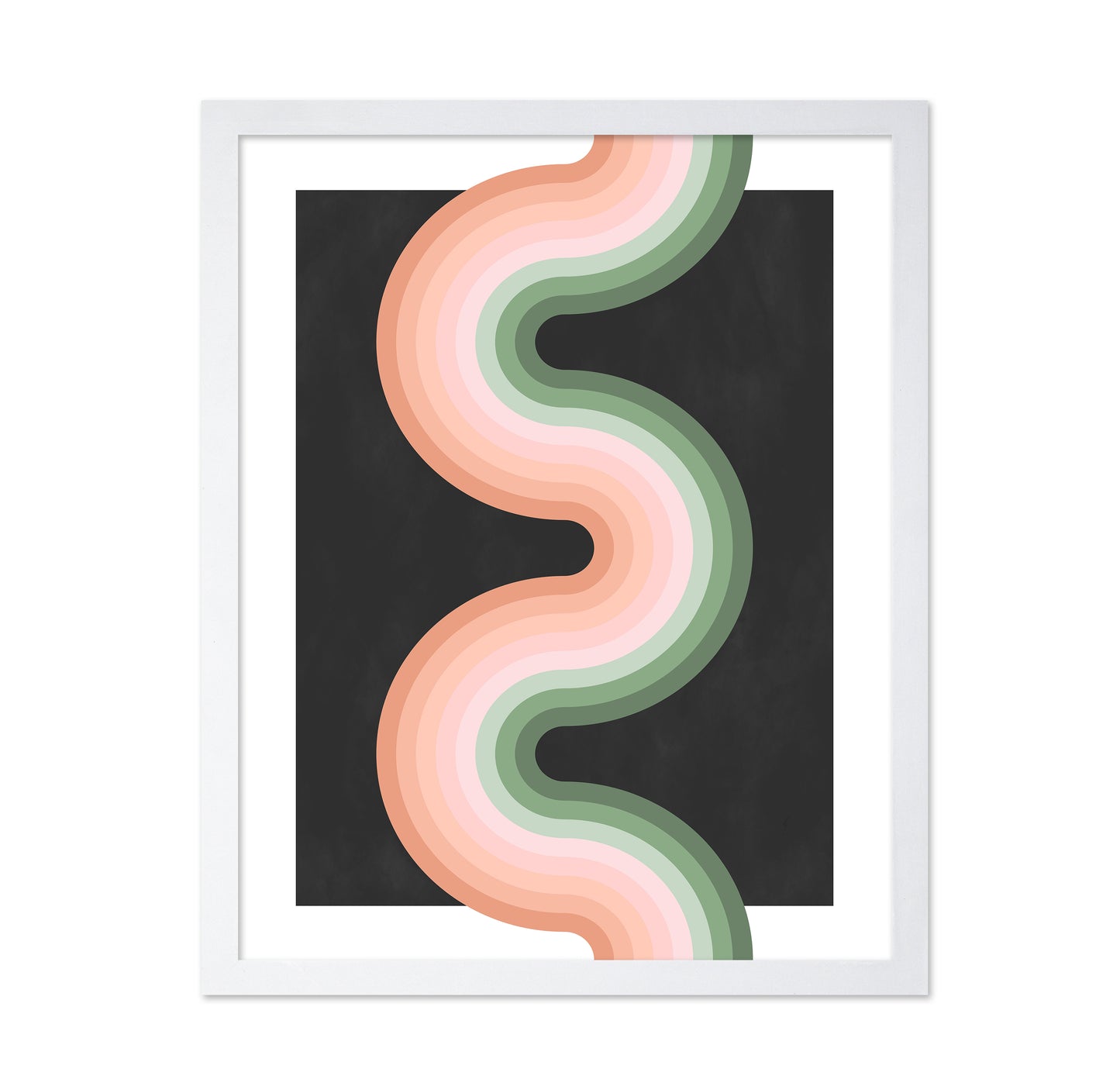Wavy Pattern With Layered Pastel Tones