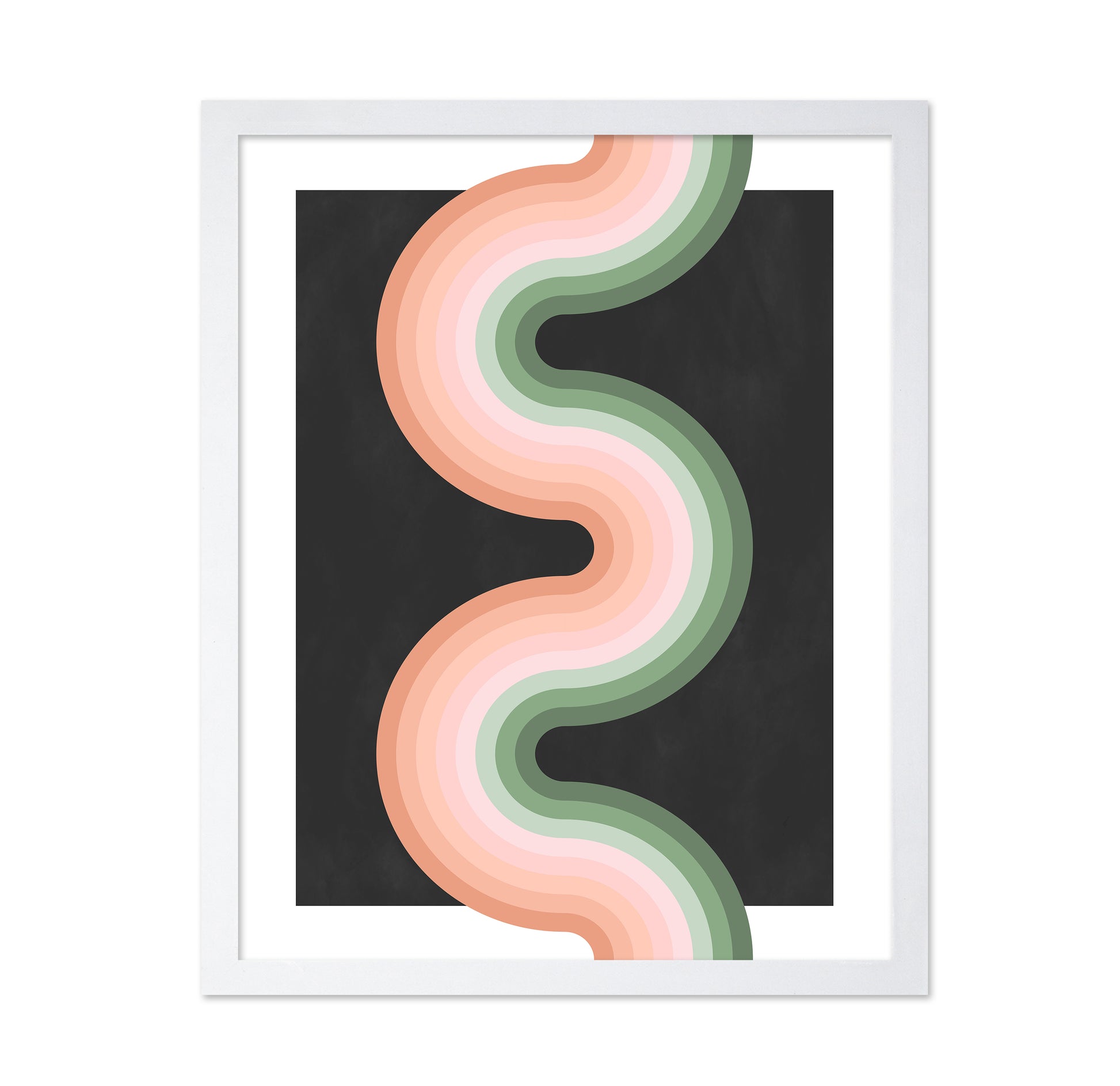 Wavy Pattern With Layered Pastel Tones