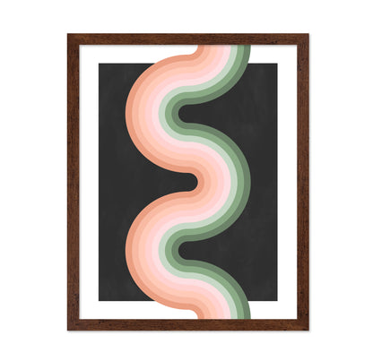 Wavy Pattern With Layered Pastel Tones