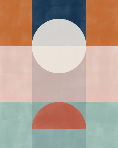 Blue And Rust Geometric