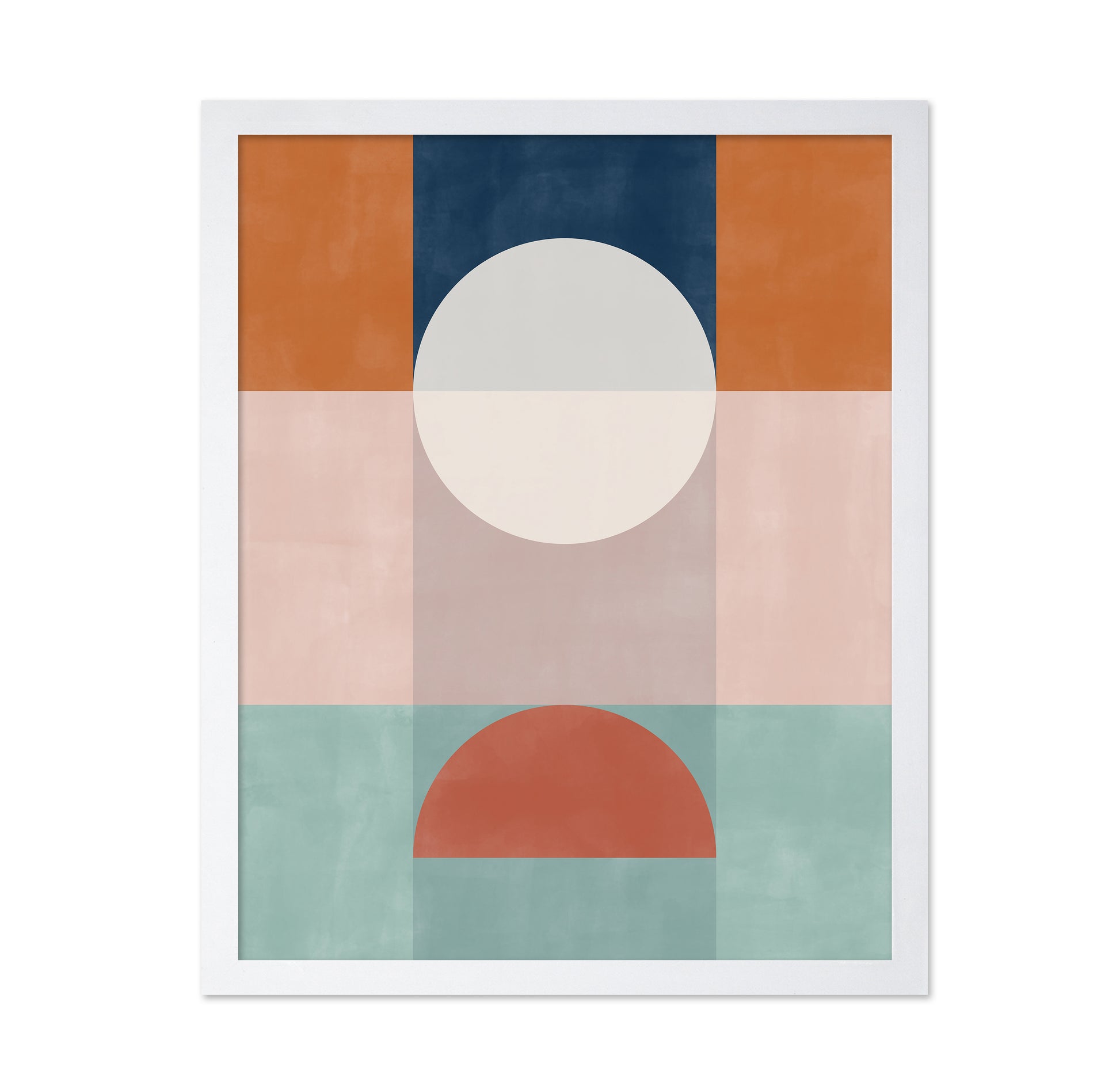 Blue And Rust Geometric