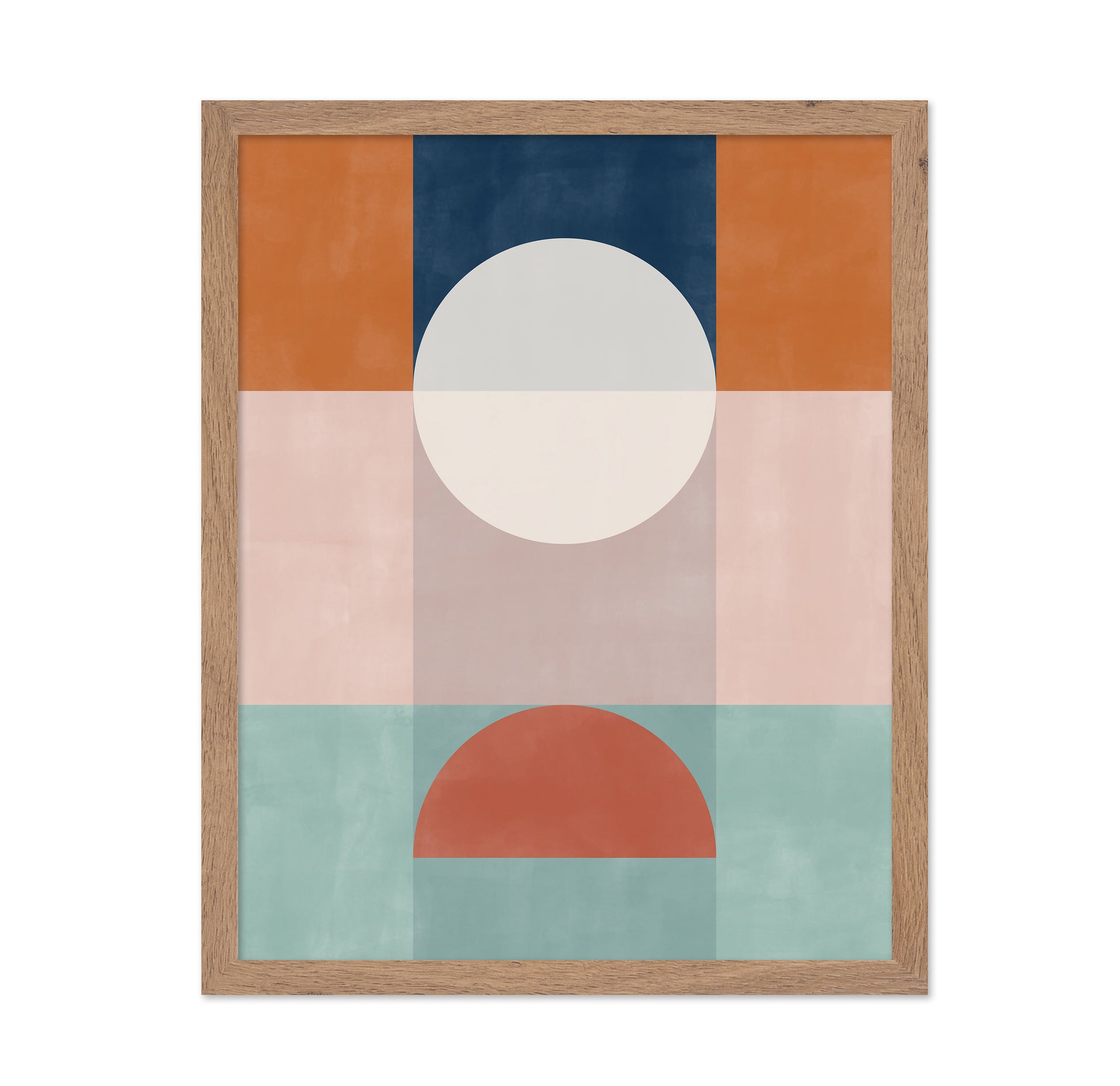Blue And Rust Geometric