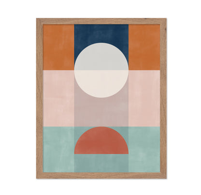 Blue And Rust Geometric