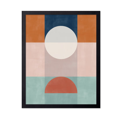 Blue And Rust Geometric