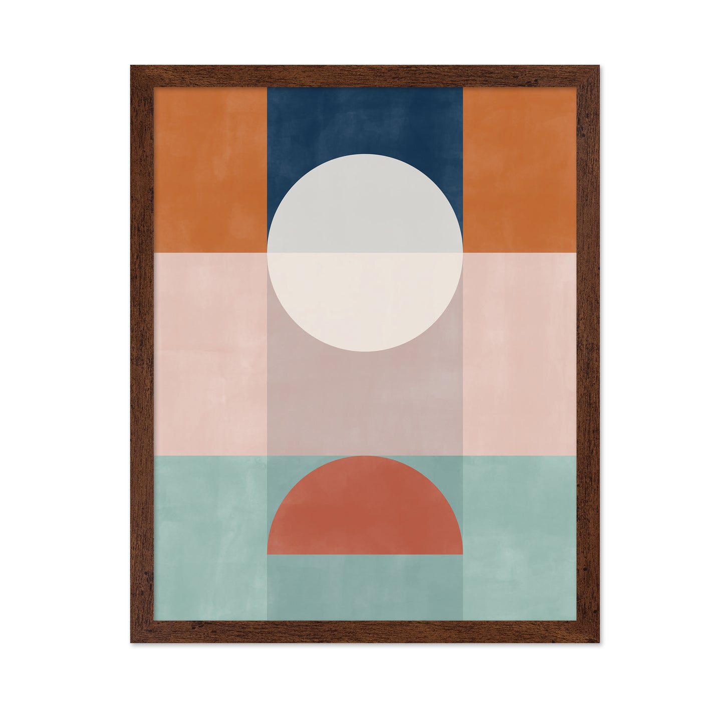 Blue And Rust Geometric