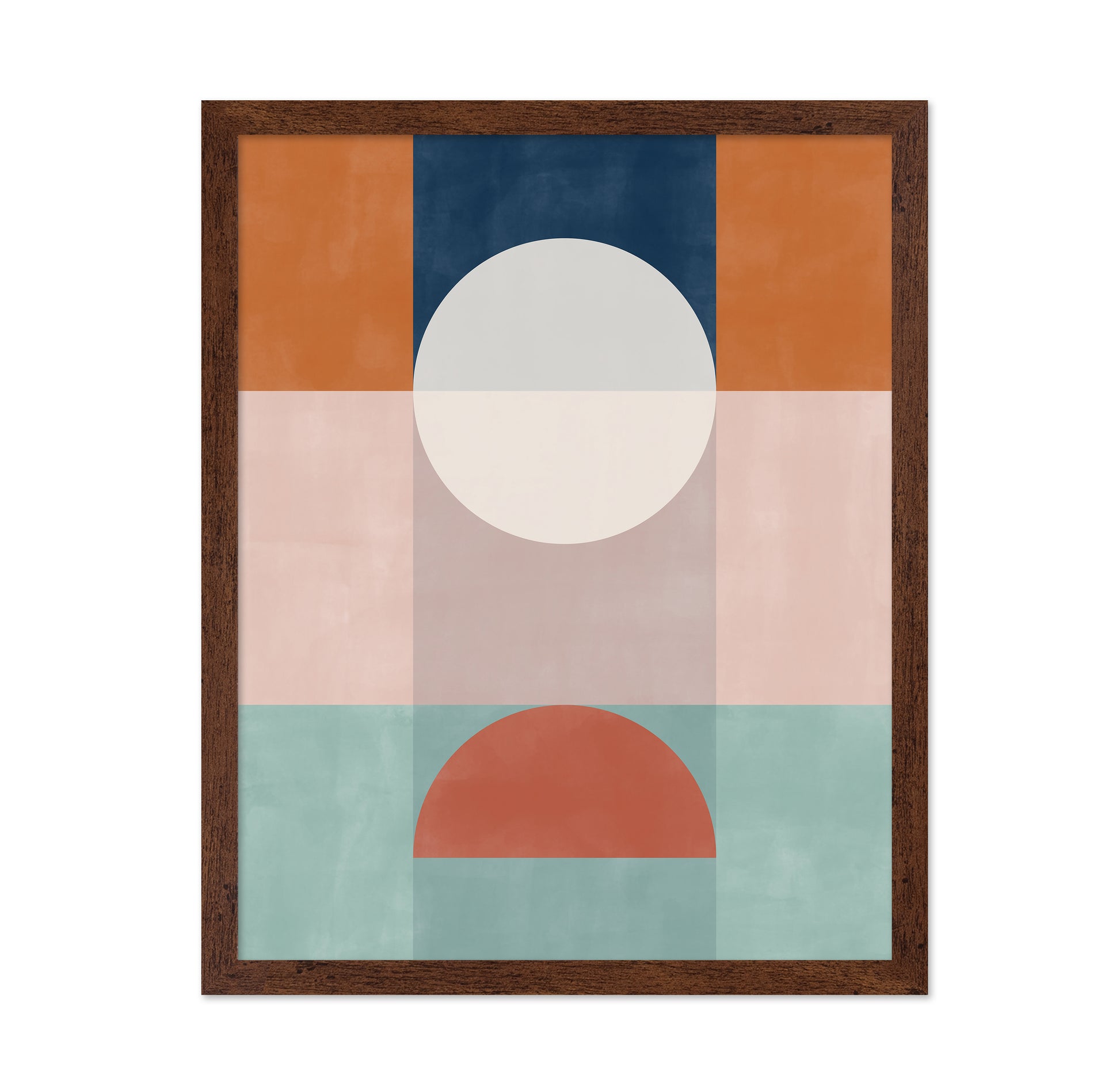 Blue And Rust Geometric