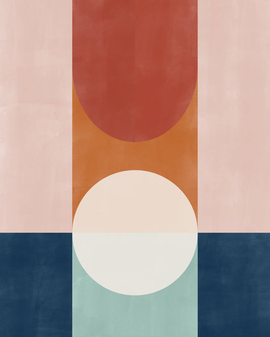 Abstract Design With Geometric Shapes