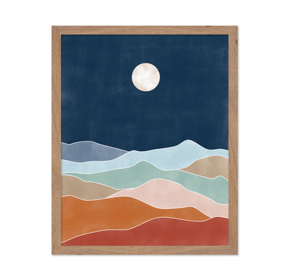 Moonlit Hill Scape